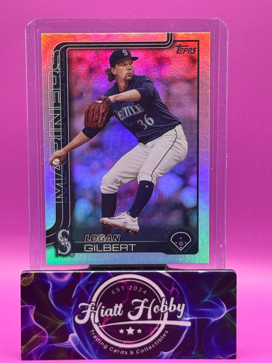 2025 Topps Series 1 - Logan Gilbert #66 Rainbow Foilboard