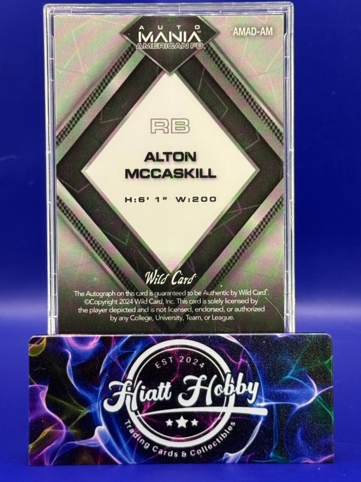 2024 Wild Card Auto Mania - Alton McCaskill #AMAD-AM - American Flag /25