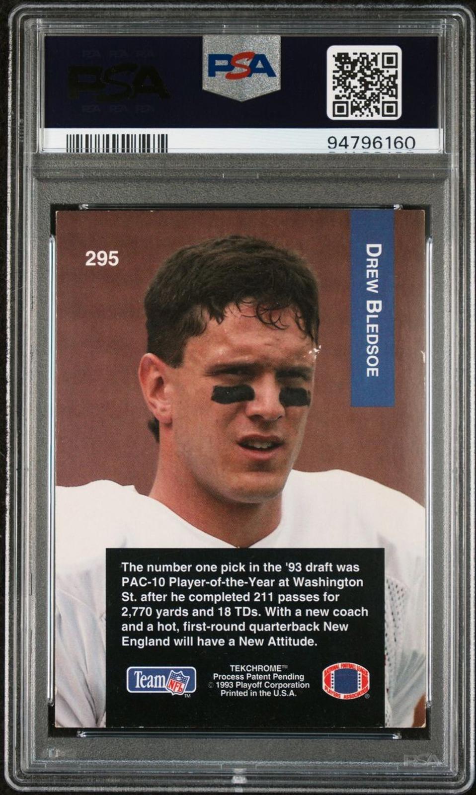 1993 Playoff Drew Bledsoe #295 PSA 6
