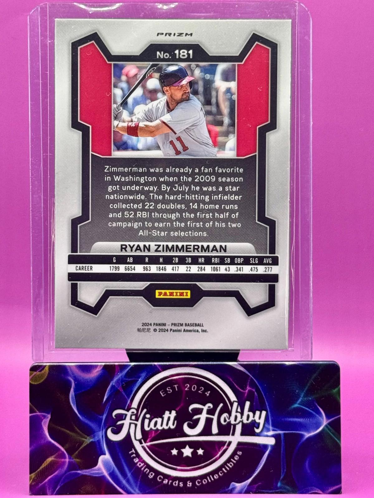 2024 Panini Prizm Baseball - Ryan Zimmerman #181 - Ruby Wave Prizm