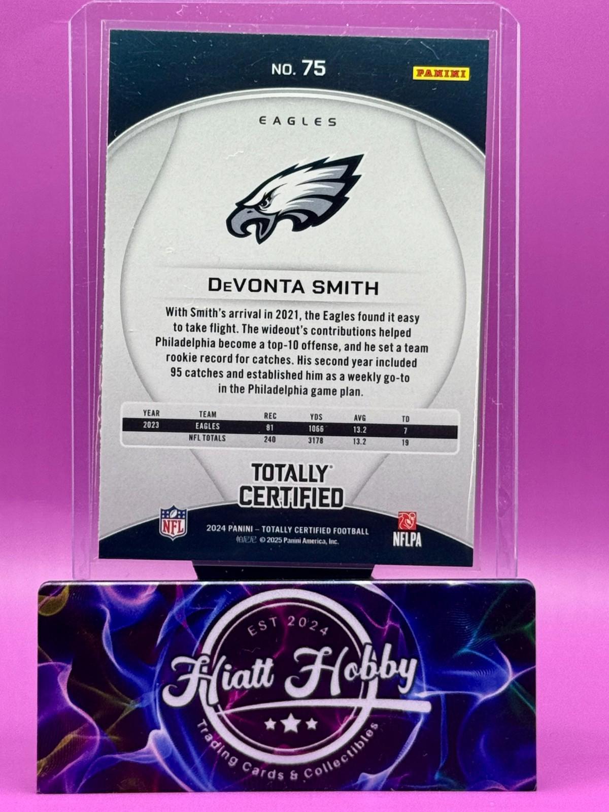 2024 Panini Total Certified Football - DeVonta Smith #75 - Maroon Mirror