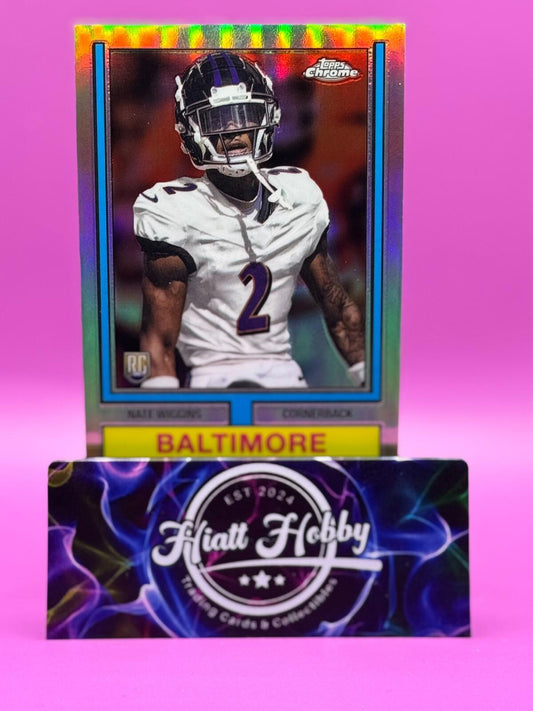 2024 Topps Chrome Football - Nate Wiggins #74TF-15 - 1974 Topps SP - Refractor