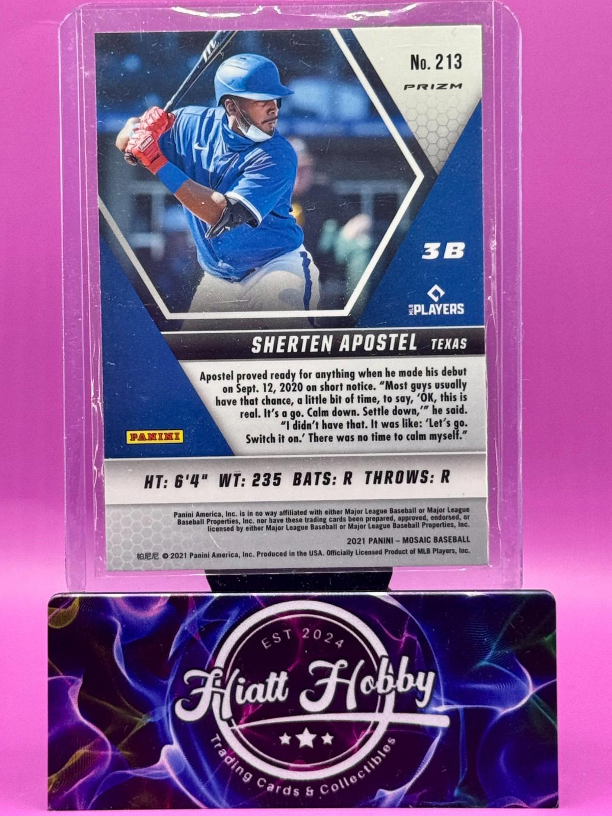 2021 Panini Mosaic - Rookie Sherten Apostel #213 Pink Camo Mosaic Prizm (RC)