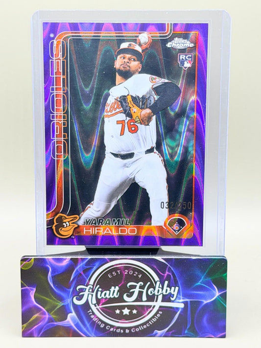 2025 Topps Chrome Update - Yaramil Hiraldo #USC78 - Purple Raywave /250 (RC)