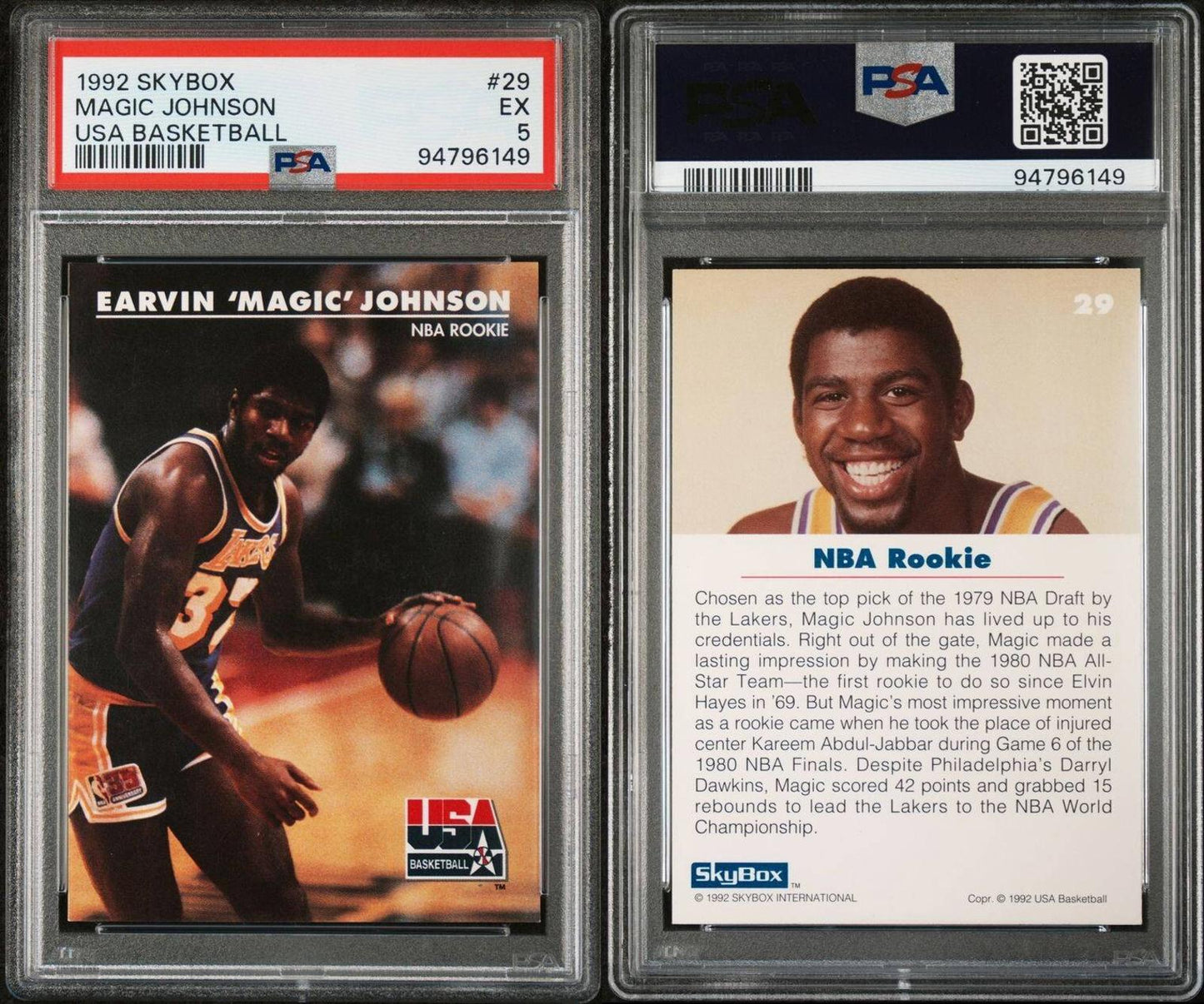 1992 Skybox USA - #29 Magic Johnson PSA 5