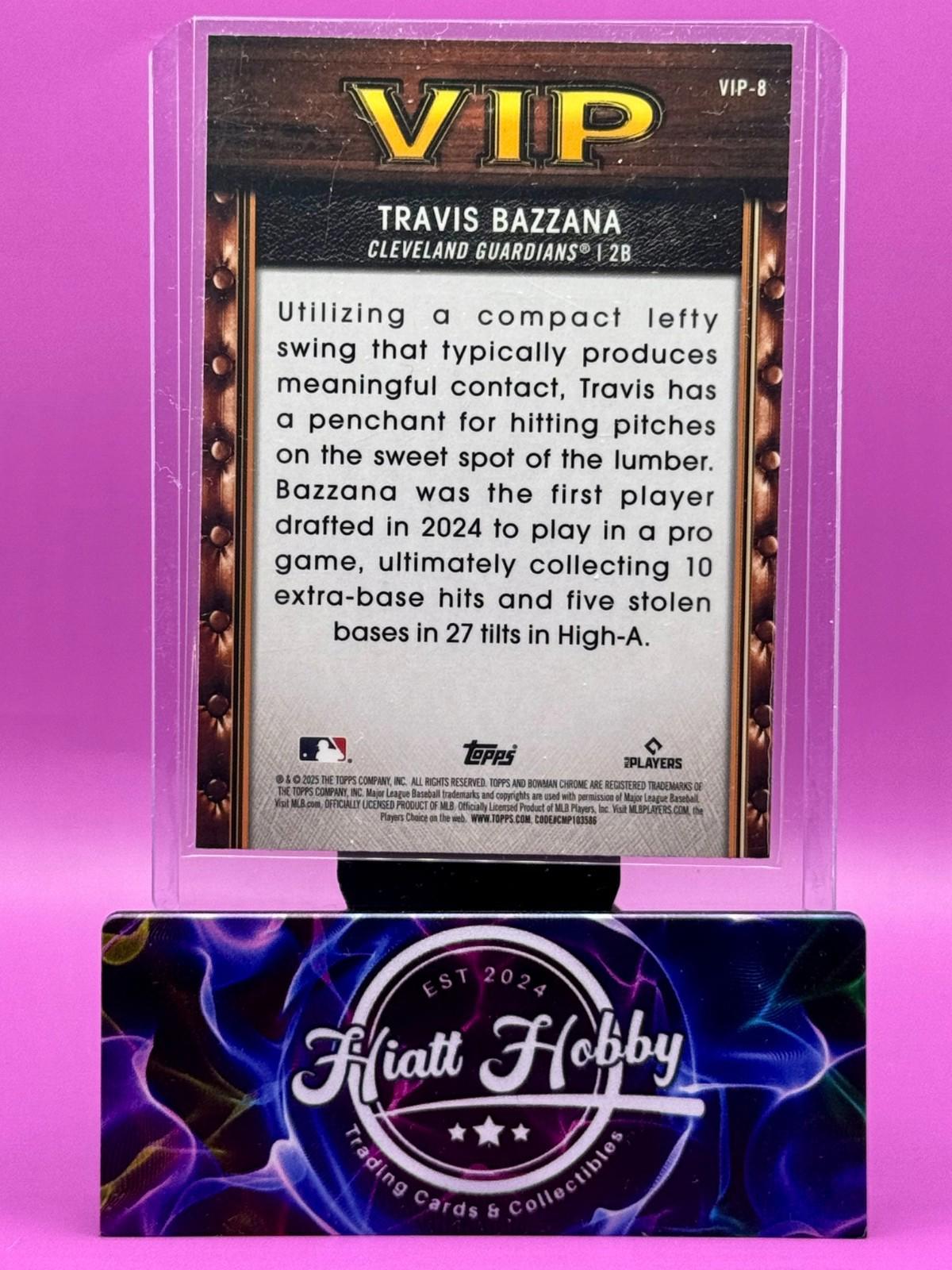 2025 Bowman - Very Important Prospects Travis Bazzana #VIP-8 Mojo Refractor (RC)