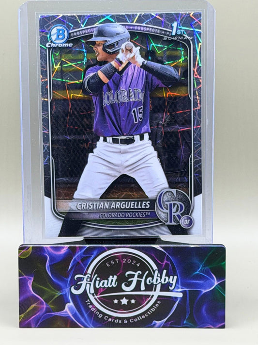 2025 Bowman Chrome - Cristian Arguelles #BCP-220 - Laser Refractor (RC)