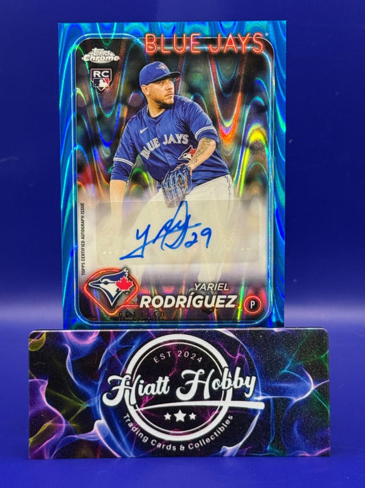 2024 Topps Chrome Update - Yariel Rodriguez #AC-YR - Blue RayWave Auto /150