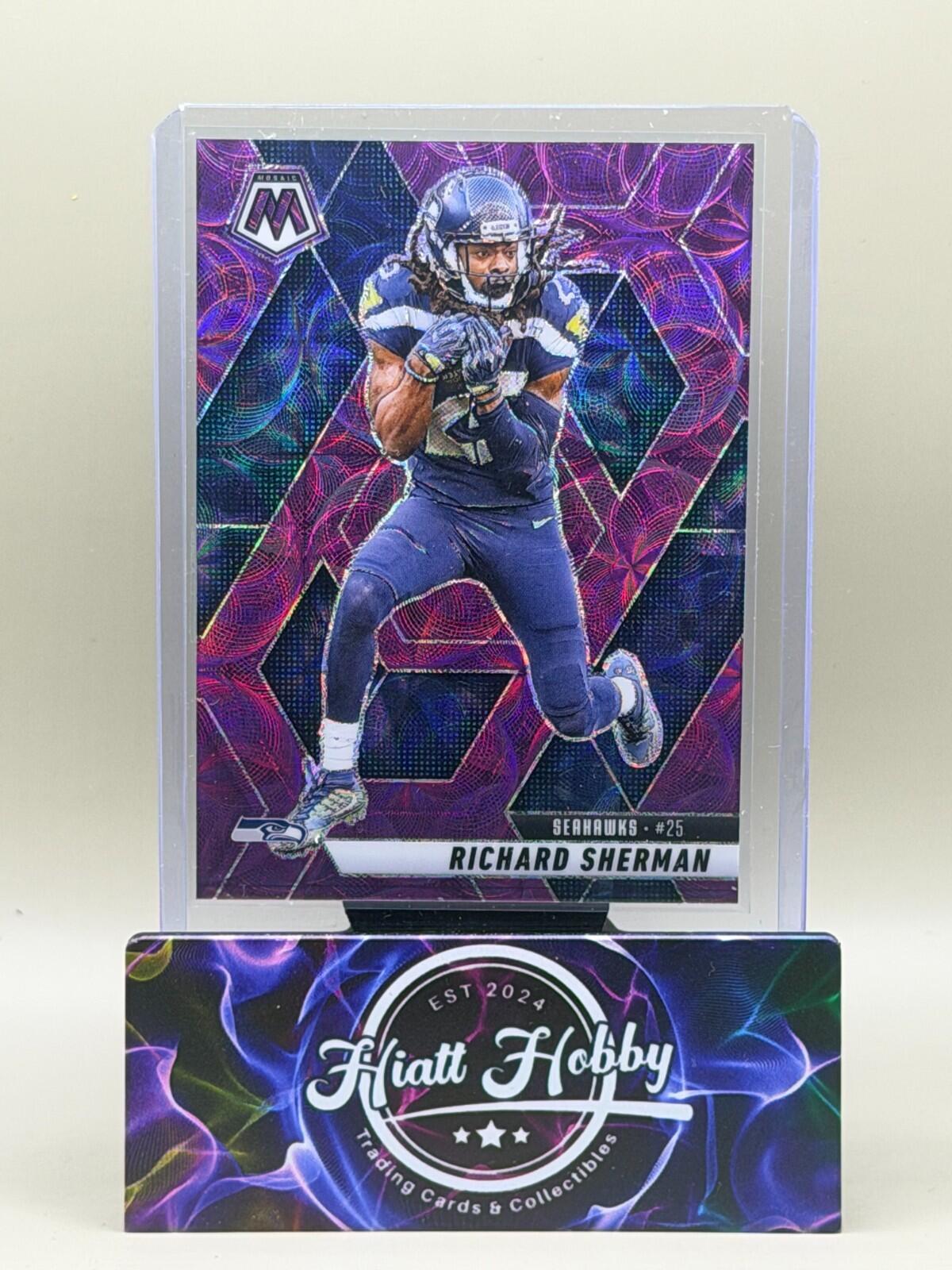 2025 Panini Mosaic Football - #222 Richard Sherman - Purple Scope