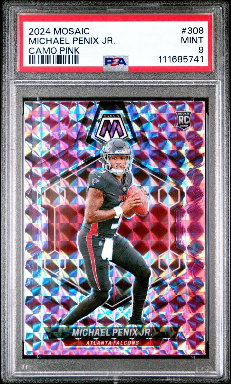 2024 Panini Mosaic - Michael Penix Jr #308 (RC) - PSA 9