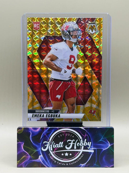 2025 Panini Mosaic Football - #376 Emeka Egbuka - Reactive Yellow Mosaic (RC)