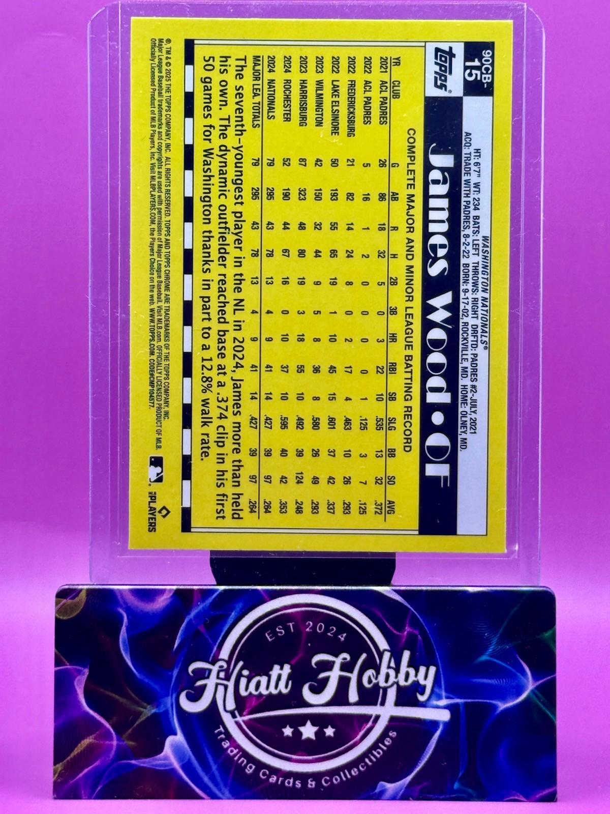 2025 Topps Chrome - James Wood #90CB-15 - 35th Anniversary (RC)