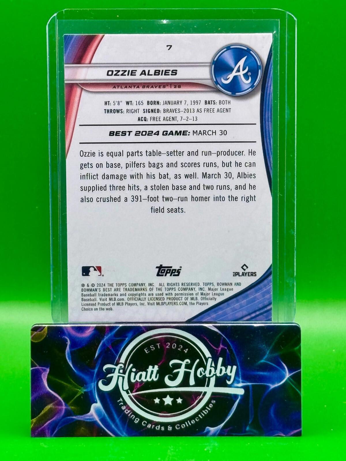2024 Bowman's Best - Ozzie Albies #7 - Blue Refractor /150