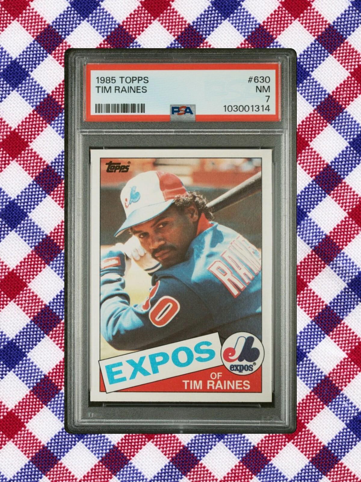 1985 Topps - Tim Raines #630 - PSA 7