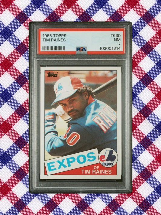 1985 Topps - Tim Raines #630 - PSA 7