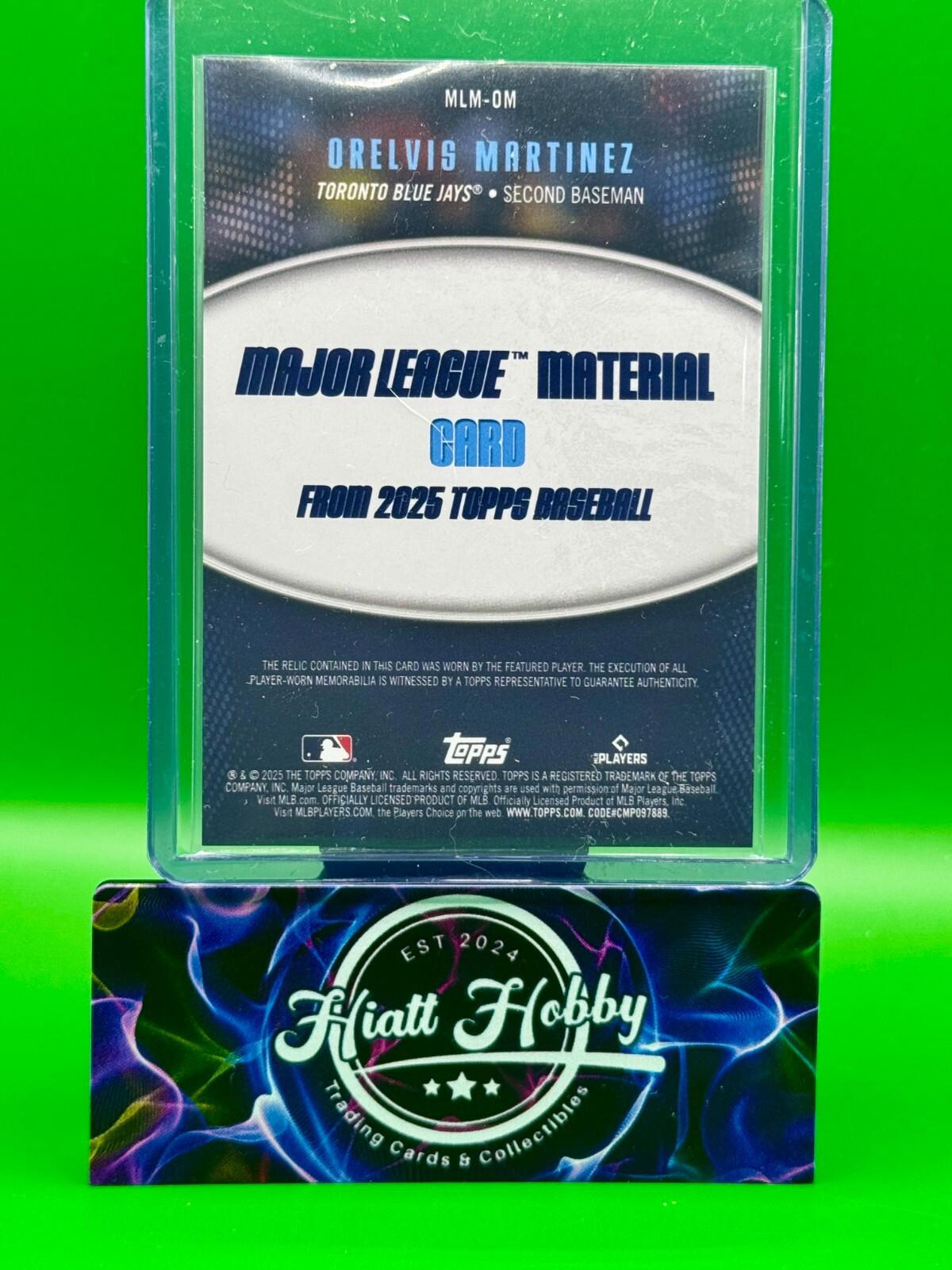 2025 Topps Baseball Series 1 - Orelvis Martinez #MLM-OM - Major League Materials