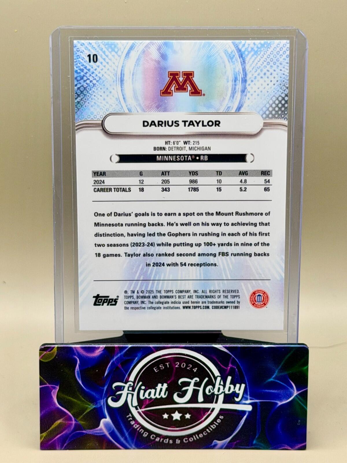 2025 Bowman's Best University Base and Refractors - Complete your Set!