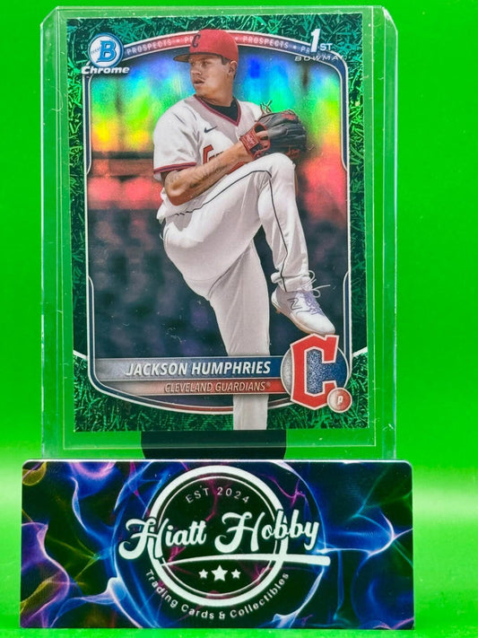 2025 Bowman Chrome - Jackson Humphries #BCP-11 - Green Grass Refractor /99