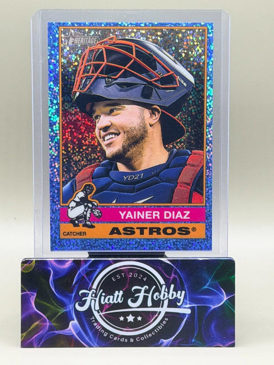 2025 Topps Heritage High Number - Yainer Diaz #650 - Light Blue Sparkle