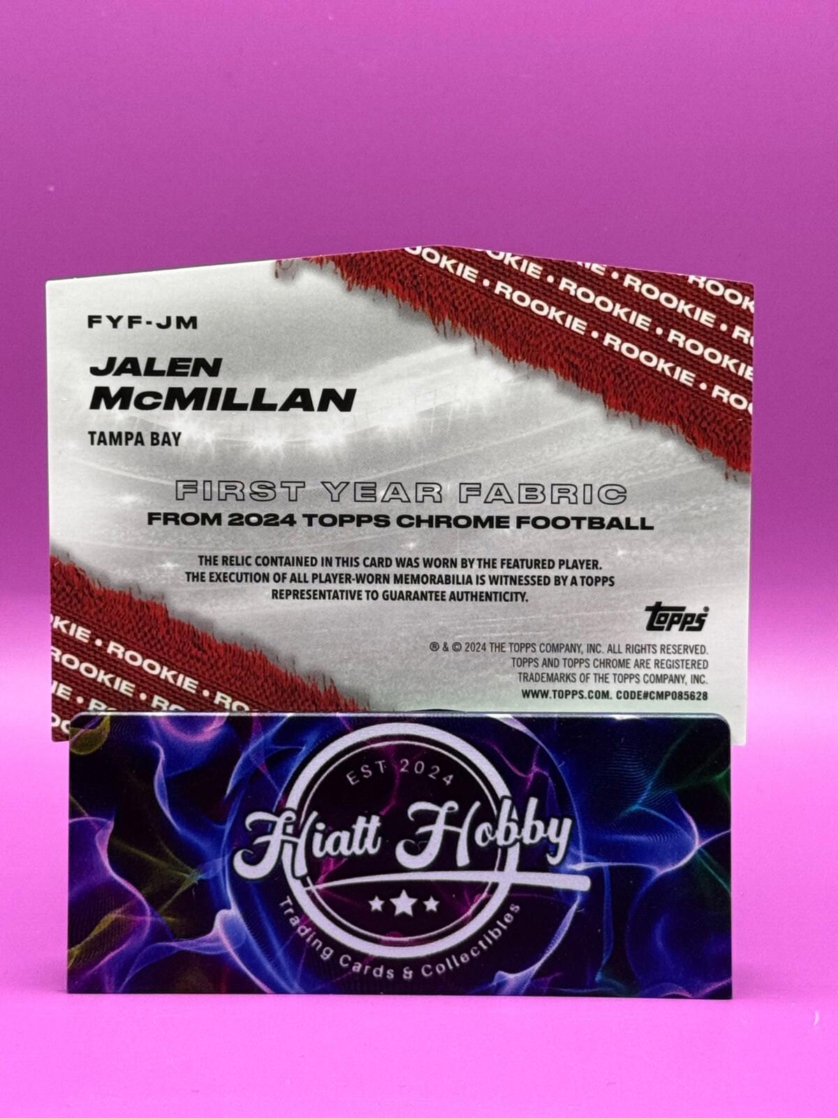 2024 Topps Chrome Football - Jalen McMillan #FYF-JM - First Year Fabric (RC)
