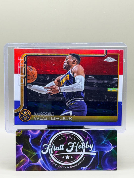 2025-26 Topps Chrome - Russell Westbrook #15 Red White & Blue Refractor