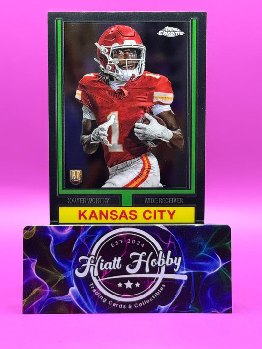 2024 Topps Chrome Football - Xavier Worthy #74TF-8 - 1974 Topps SP (RC)