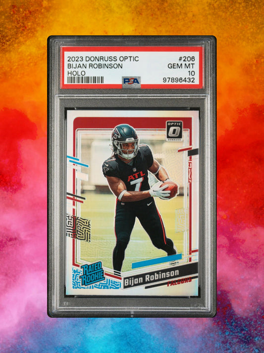 2023 Panini Donruss Optic - Rated Rookie #206 Bijan Robinson (RC) PSA 10