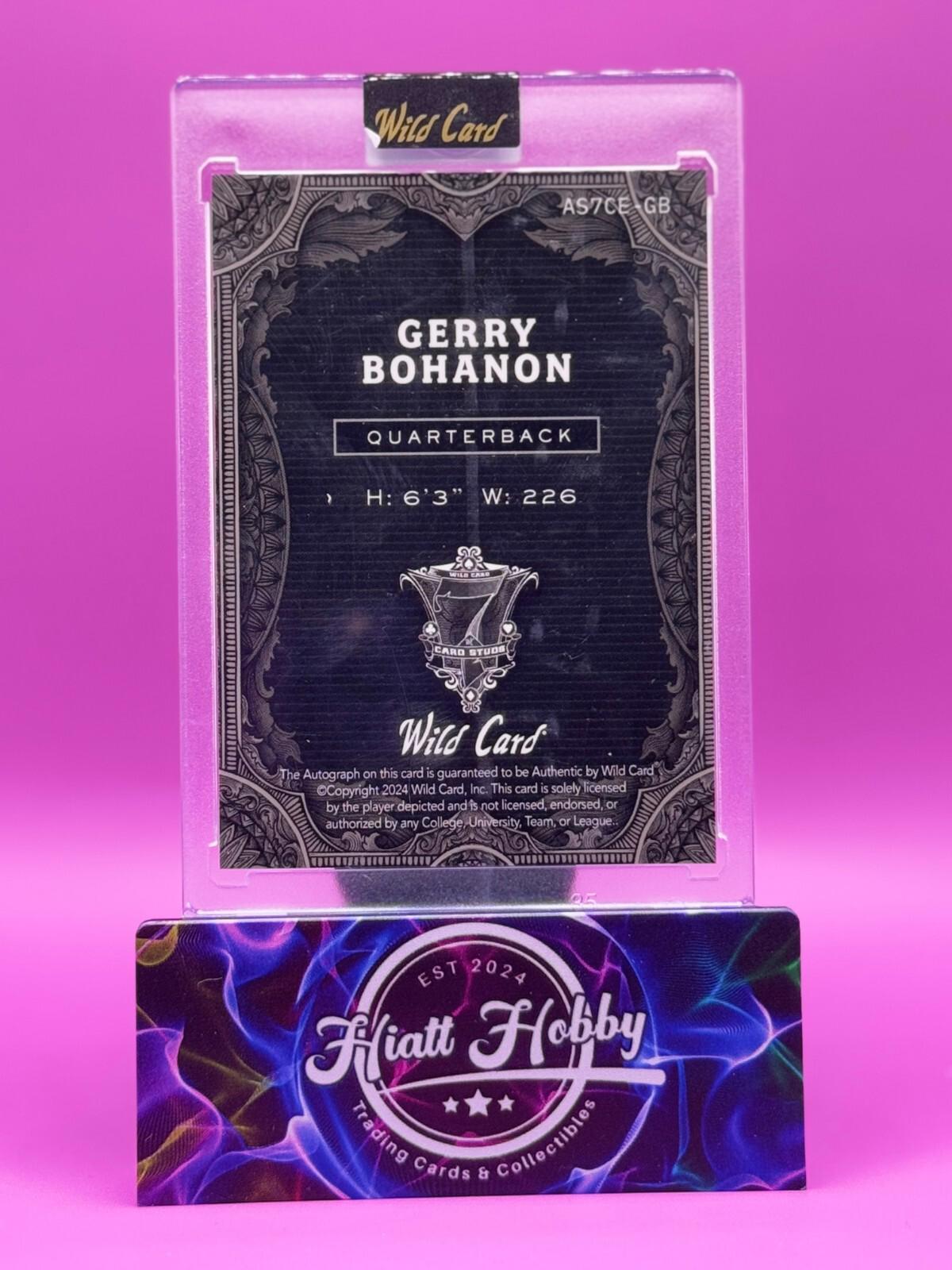 2024 Wild Card 7-Card Stud - Gerry Bohanon #AS7CE-GB - White Rainbow Auto 2/2