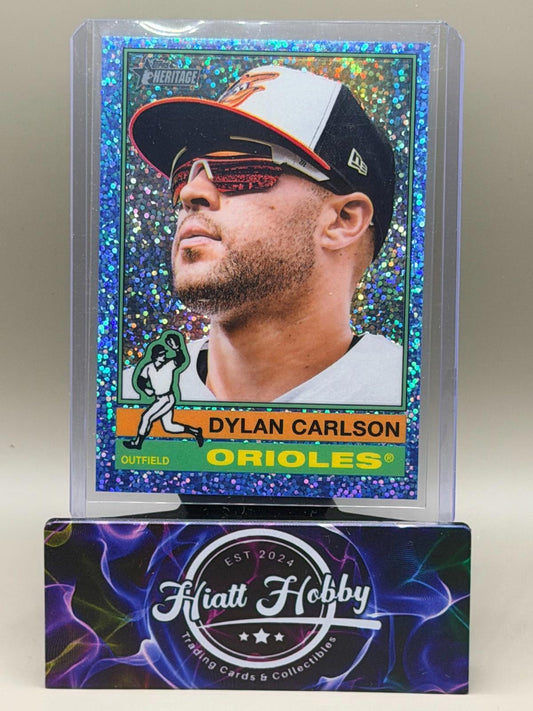 2025 Topps Heritage High Number - Dylan Carlson #618 - Light Blue Sparkle