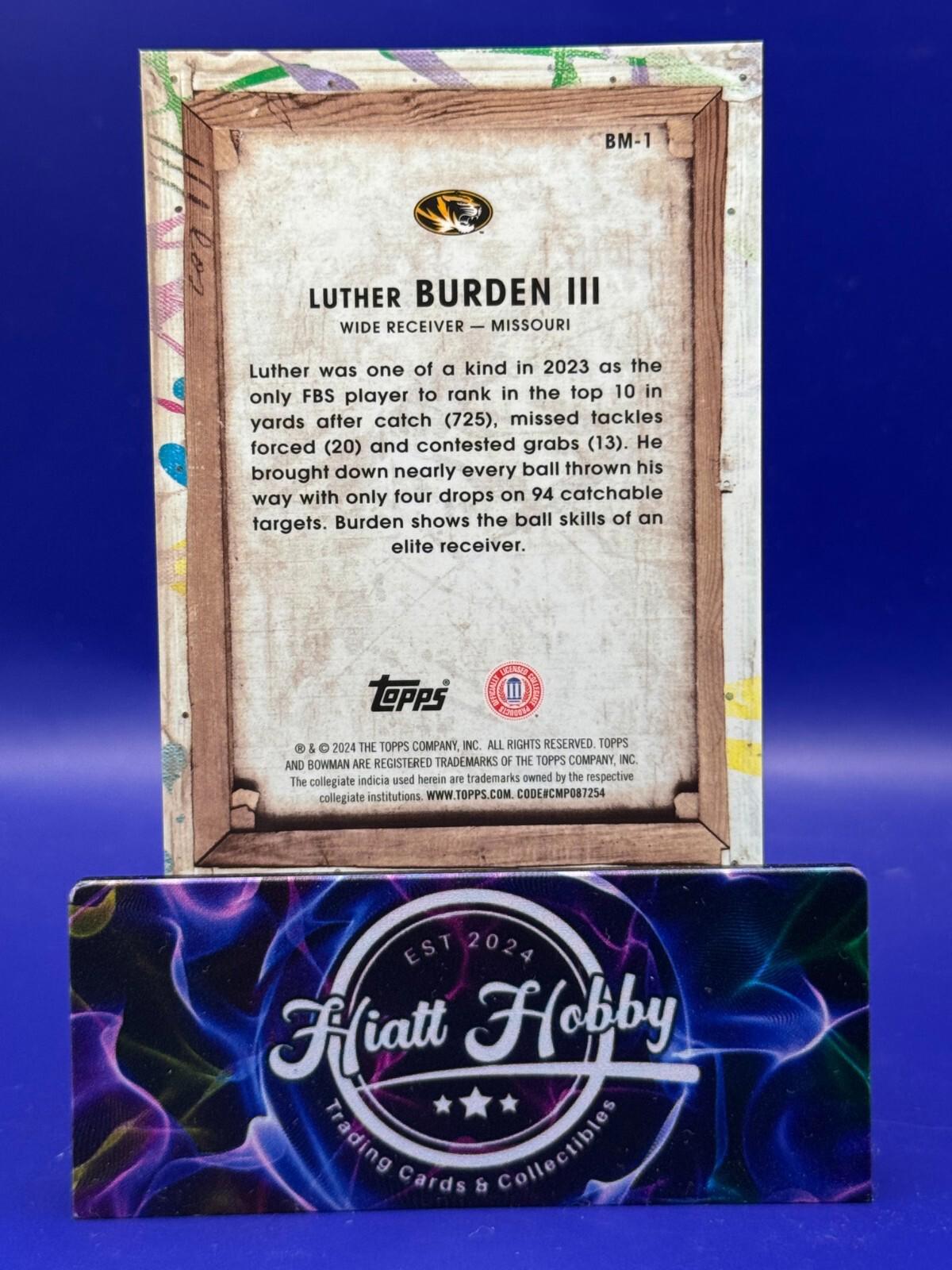 2024 Bowman's Best U Football - Luther Burden III #BM-1 - Bowman Masterpieces
