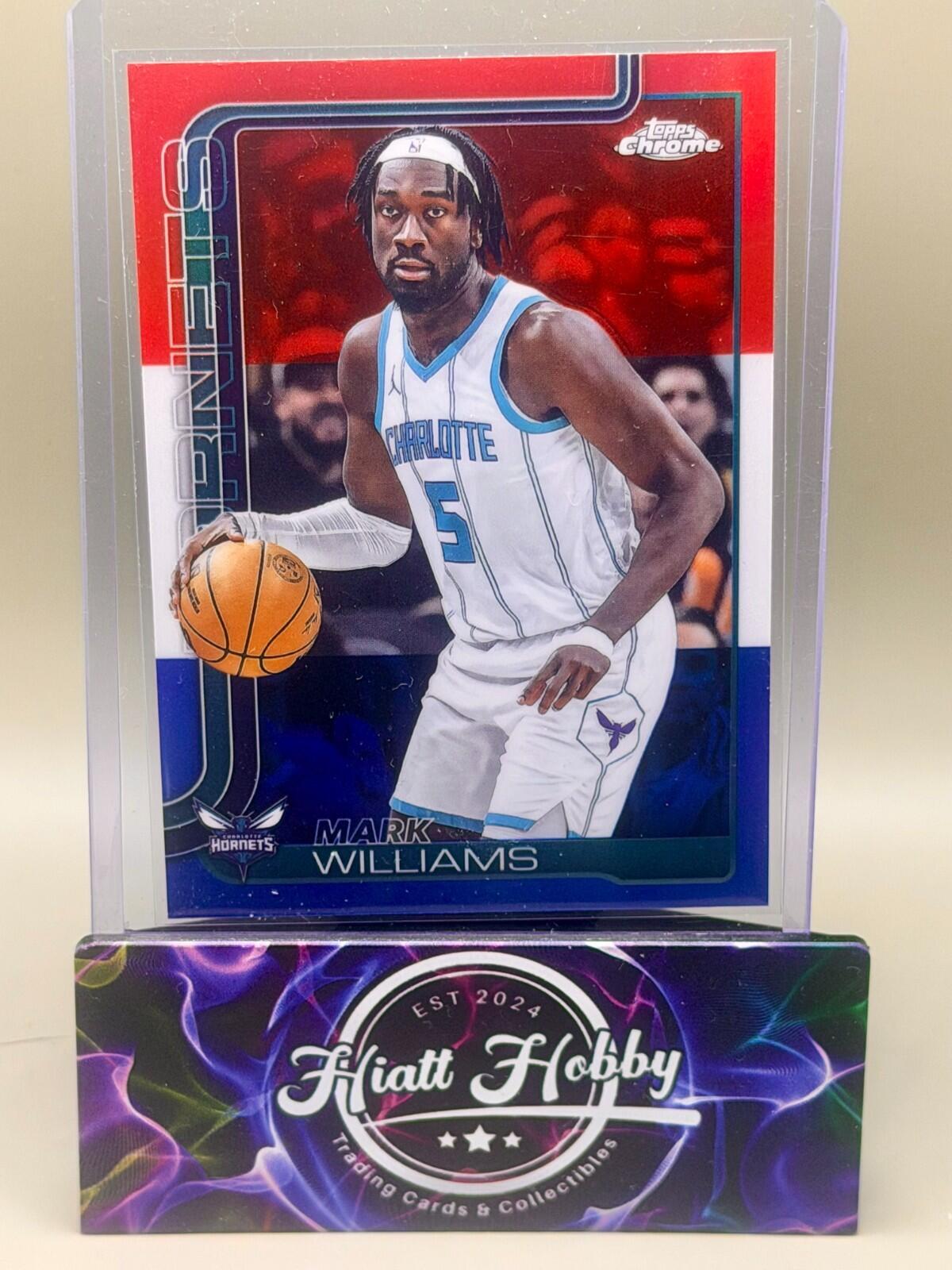 2025-26 Topps Chrome - #34 Mark Williams - Red White Blue Refractor