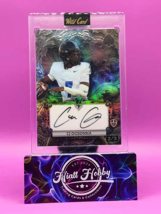 2024 Wild Card 7-Card Stud - CJ Ogbonna #AS7CW-CO - Silver Rainbow Auto /3