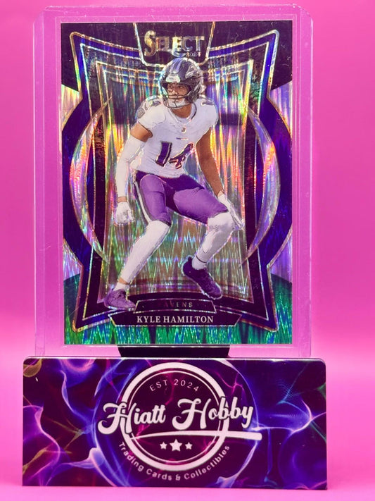 2024 Panini Select - Kyle Hamilton #78 - Concourse - Black & Green Shock Prizm