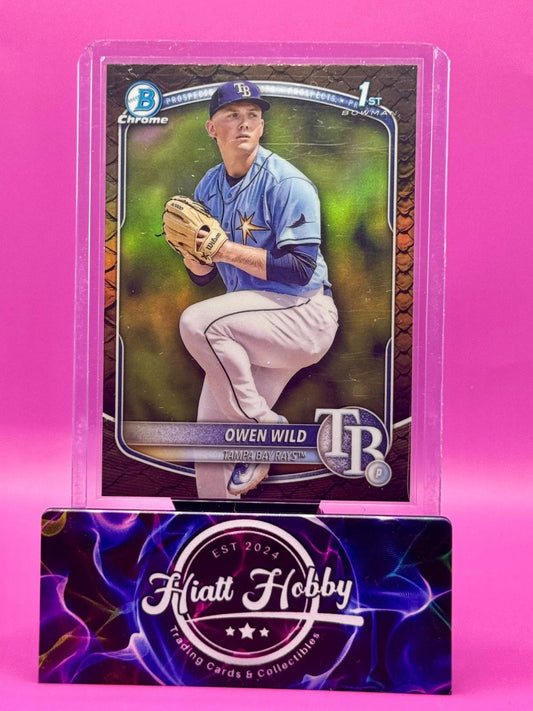 2025 Bowman - Chrome Prospects Owen Wild #BCP-14 Reptilian Refractor (RC)