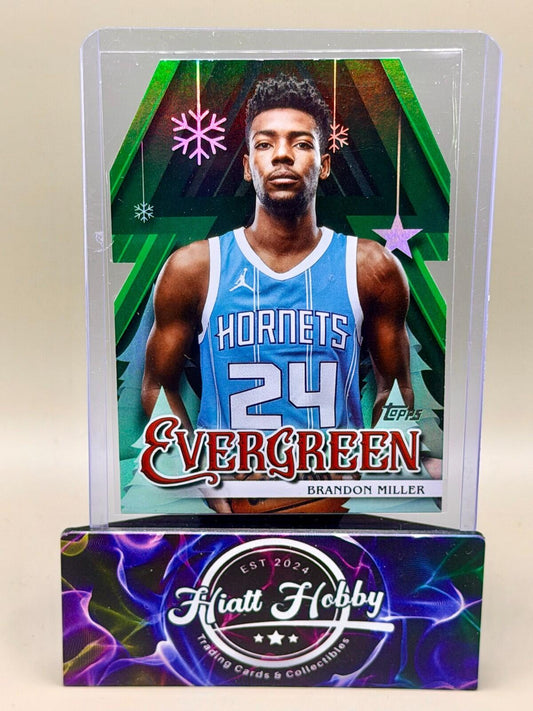 2025-26 Topps Holiday Basketball - #EV-BM Brandon Miller - Evergreen Die-Cut