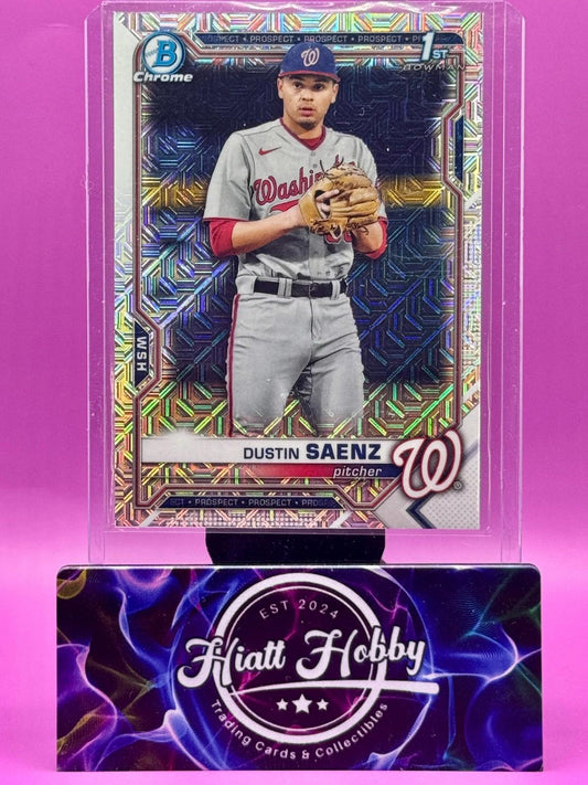 2021 Bowman Draft Chrome - Dustin Saenz #BDC-14 - Mojo Refractor (RC)
