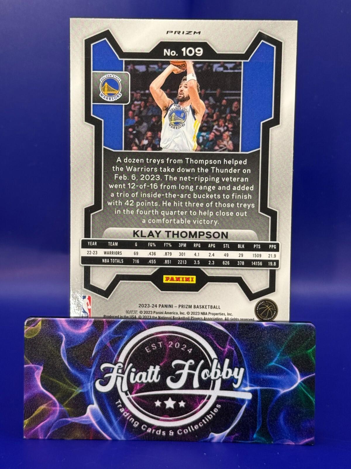 2023 Panini Prizm Basketball - Klay Thompson #109 - Red Sparkle