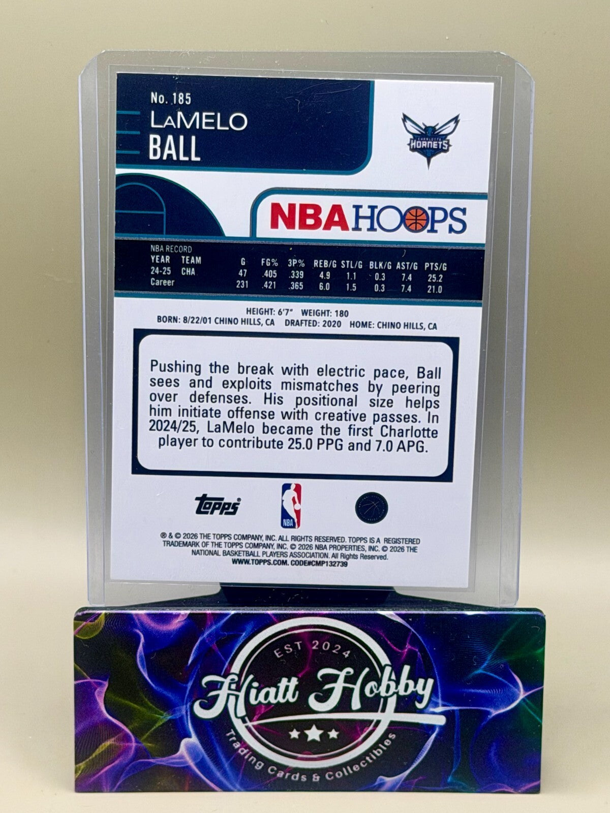 2025-26 NBA Hoops Basketball - #185 LaMelo Ball - Light Burst