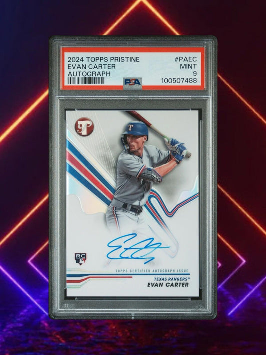 2024 Topps Pristine - Pristine Autographs #PA-EC Evan Carter (AU, RC) PSA 9 🔥🔥