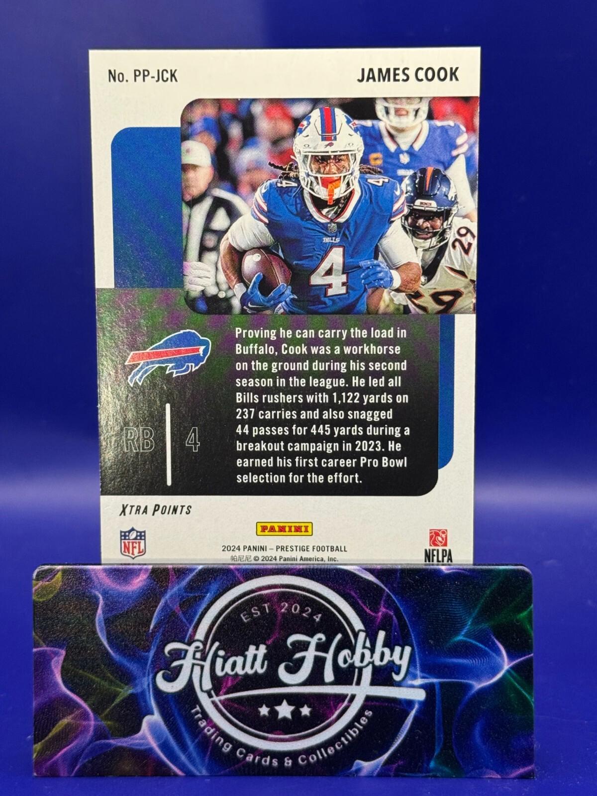 2024 Panini Absolute - James Cook #PP-JCK - Prestigious Pros - Magenta /25