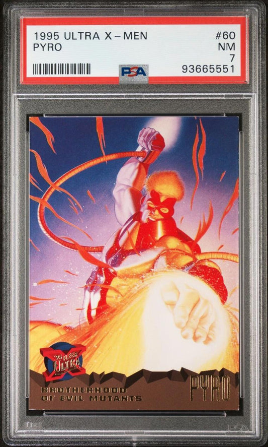 1995 Fleer Ultra X-Men Pyro #60 (NEAR MINT PSA 7)