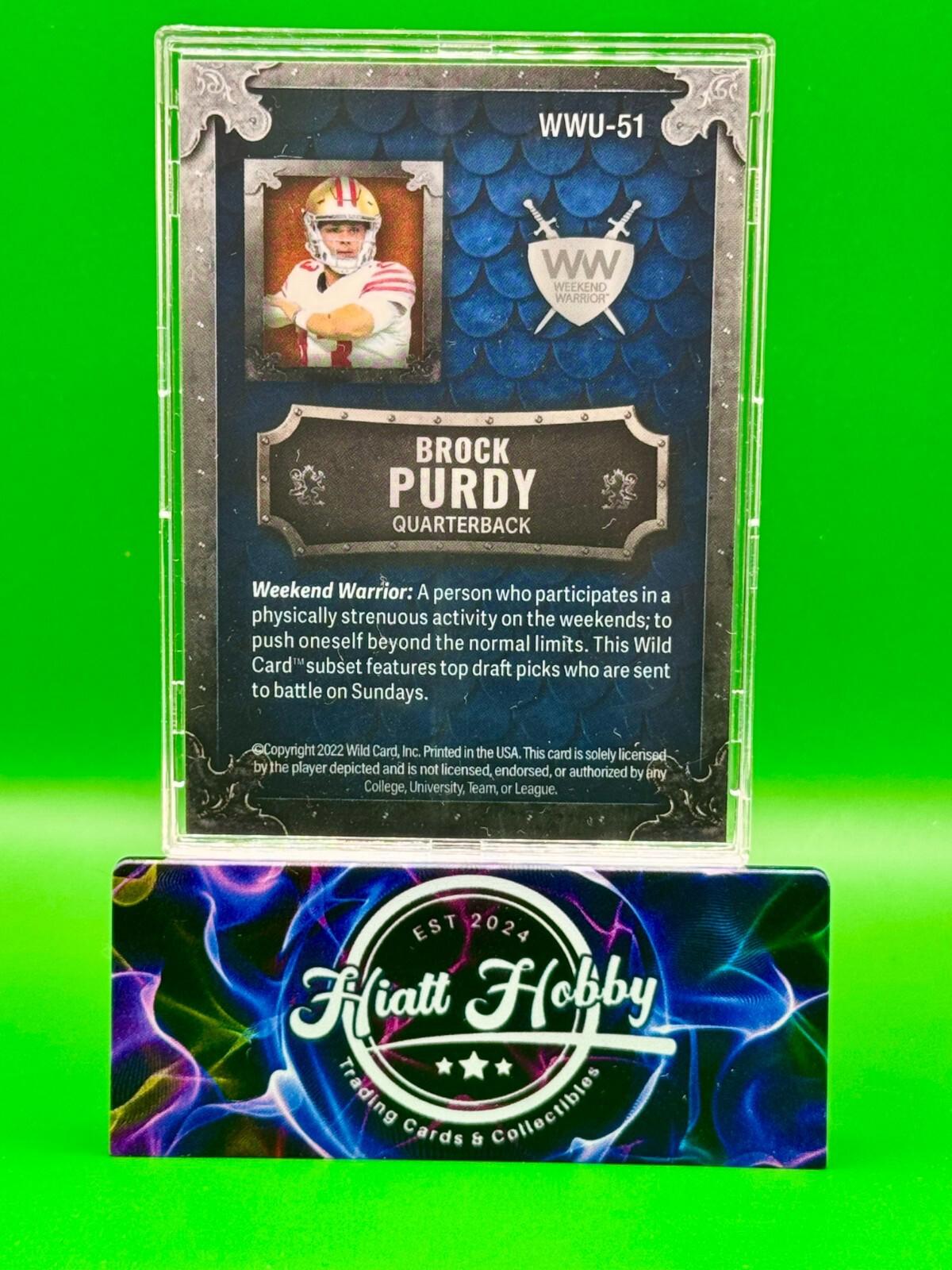 2022 Wild Card Matte Football - Brock Purdy #WWU-51 - Blue/Gold Weekend Warrior