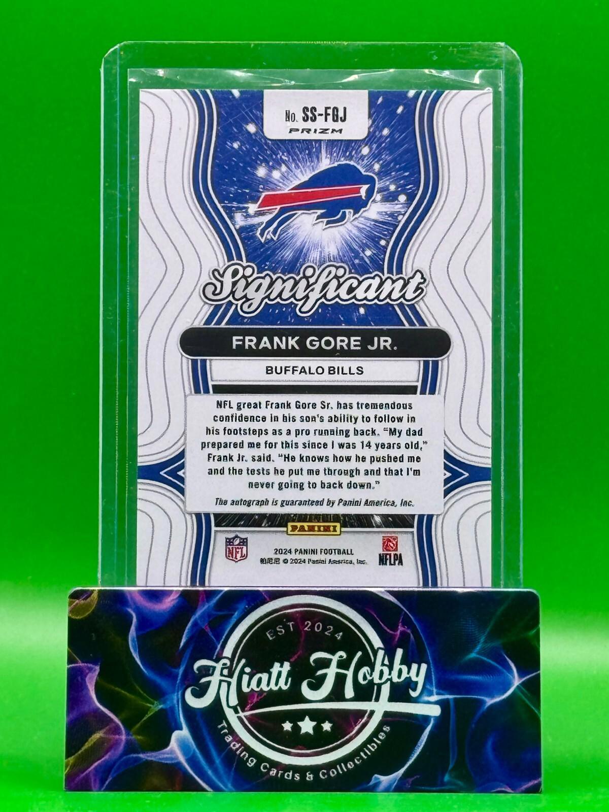 2024 Panini Prizm - Significant Sigs Frank Gore Jr. #SS-FGJ (AU, RC) - Holo Przm