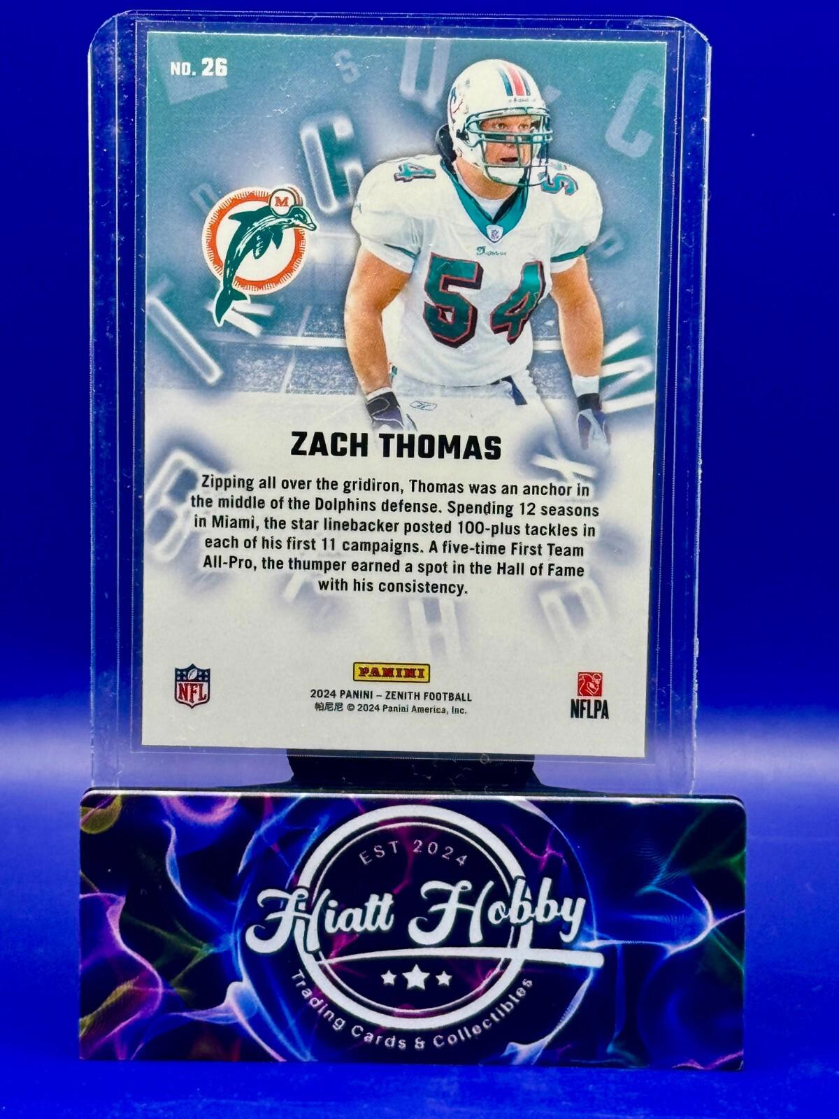 2024 Panini Zenith - A to Z Zach Thomas #26