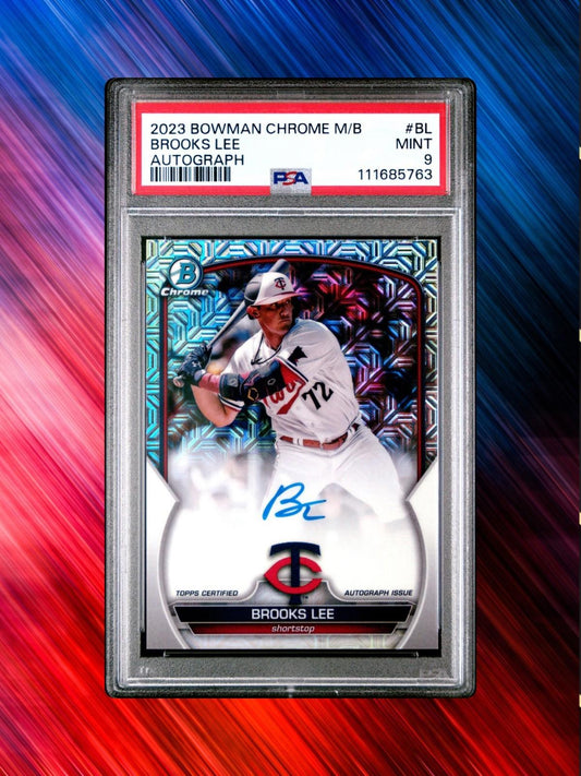 2023 Bowman Chrome Brooks Lee #BCMA-BL - Mojo Auto (RC, AU) - PSA 9