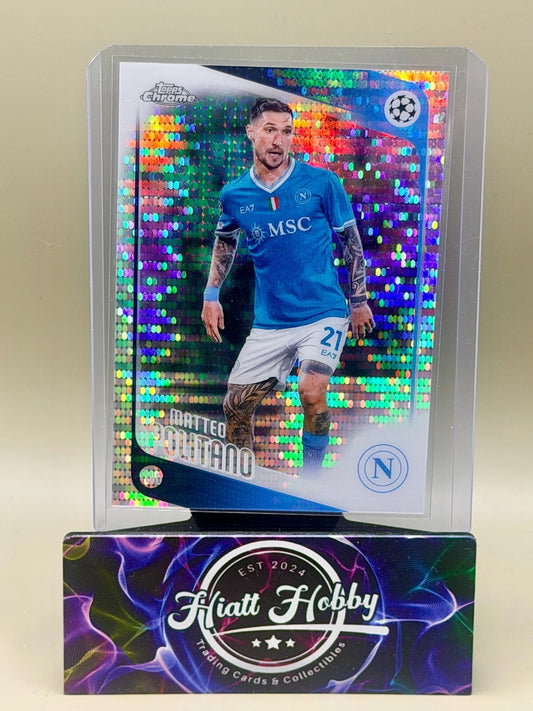 2025-26 Topps Chrome UEFA Soccer - #7 Matteo Politano - Pulsar Refractor
