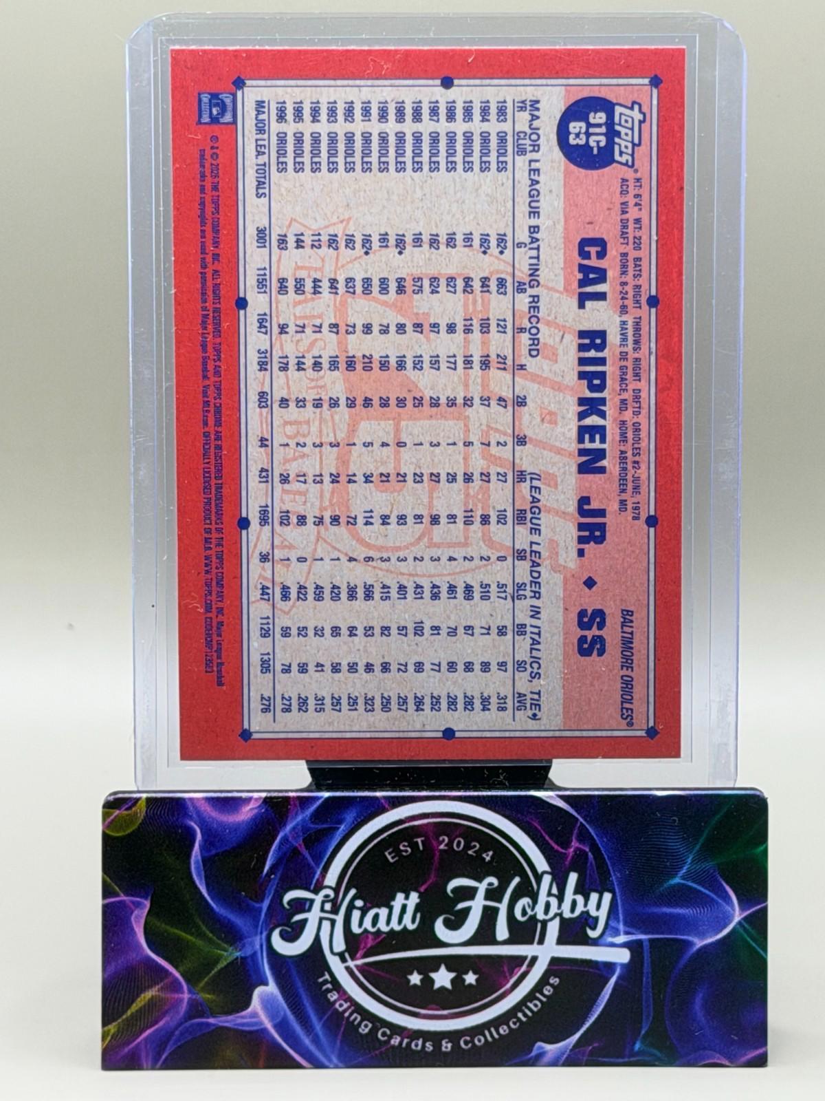 2026 Topps Series 1 #91C-63 Cal Ripken Jr - 35th Anniversary Chrome Mojo