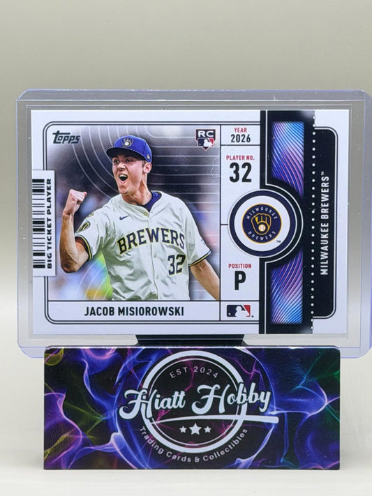 2026 Topps Series 1 #BTP-2 Jacob Misiorowski - Big Ticket Players (RC)