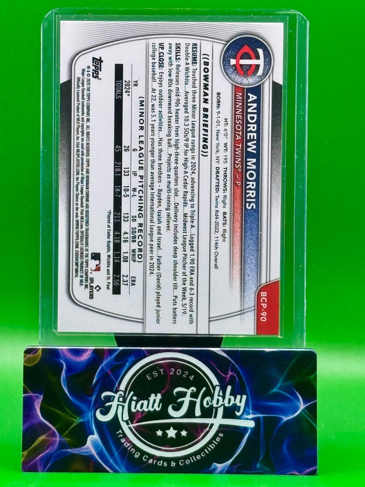 2025 Bowman Chrome - Andrew Morris #BCP-90 - Blue Wave /150