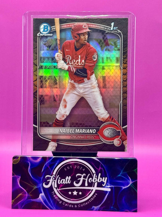 2025 Bowman - Chrome Prospects Naibel Mariano #BCP-99 Reptilian Refractor (RC)